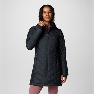Columbia Women's Heavenly Long Hooded Jacket: Black, size XL